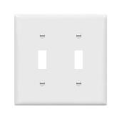 Enerlites 8812-W 2-Gang Toggle Wall Plate White