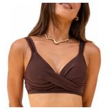 Cusphe V-Neck Twist Front Bikini Top Forest...