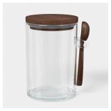 Threshold Wood Top Small Canister With Spoon