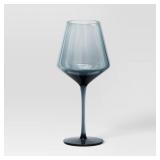 Threshold 19.6oz Stemmed Wine Glass Blue