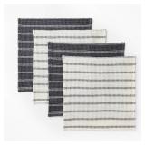 Figmint Cotton Waffle Stripe Dish Cloths 4pk 12x12