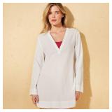 Andie Swim Paula Tunic Cover Up Egret XL