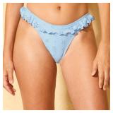 Wild Fable Ruffle Eyelet Bikini Bottom Blue XL