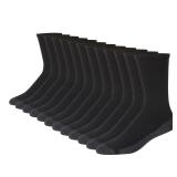 Hanes Max Cushioned Crew Socks 12pk Size 12-14