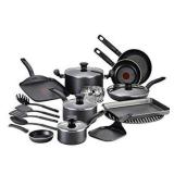 T-Fal 20pc Cookware Set Black