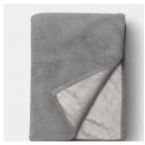 Threshold Faux Rabbit Fur Throw Blanket 50x60