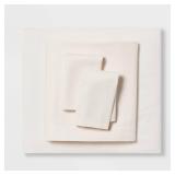 Room Essentials Sateen Sheet Set Queen Ivory 4pc