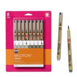 Sakura Pigma Micron Fineliner Pens 8ct Gray