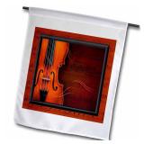 dRose Violin Garden Flag 12x18 Inch