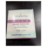 Simpurity SNS77744 Silicone Foam Dressing 6x6 12ct