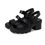 Sorel Joanie Heel Ankle Strap Sandals Black 7 B