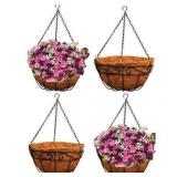 Ashman 12 in. Round Hanging Planter Baskets 4pk