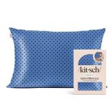 Kitsch Satin Pillowcase Standard Blue Polka Dot