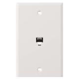 Leviton 40249-W Telephone Wall Jack 6P4C White