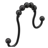 Moen SR2201BL Shower Curtain Rings 12pk