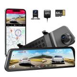 Lingdu 12 4K Mirror Dash Cam Dual Camera GPS