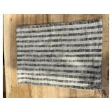 Woven Cotton Striped Table Placemat Black White