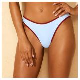 Wild Fable Bikini Bottom High Leg BlueBurgundy S