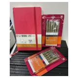 Sakura Pigma Micron Pen and Dotted Notebook Set
