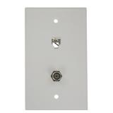 Leviton 6P4C Telephone Wall Jack White