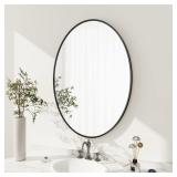 GLSLAND A2436BOL Oval Wall Mirror 24x36 Black