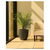 Kante QXC0050C 18 Round Charcoal Concrete Planter