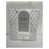 Threshold Performance Queen Sheet Set BlueWhite
