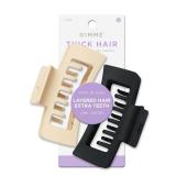 Gimme Thick Hair Rectangle Claw Clips 2ct Black
