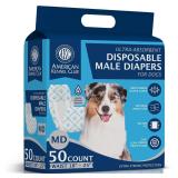 American Kennel Club Male Dog Wraps Medium 50ct