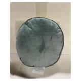 Blue Velvet Decorative Throw Pillow Round