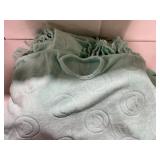 Light Green Smiley Face Pattern Poncho Towel