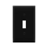 Enerlites 1-Gang Toggle Wall Plate Black