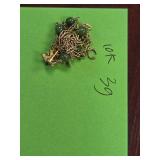 10K Gold Chain with Beads +/- 3g.