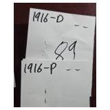 1916 Walking Liberty Half Dollars  Denver and Phi