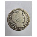 1910 Barber Half Dollar Coin