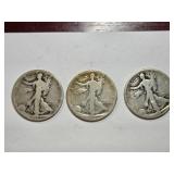 1919 US Walking Liberty Half Dollars