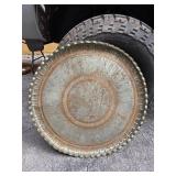 Metallic Decorative Plate with Etching