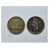 1859 Indian Head and Flying Eagle Cents