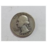 1940-D Washington Quarter in Circulated Condition