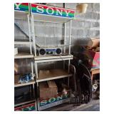 Sony Advertising Shelf Unit with Assorted Items