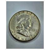 1955 Franklin Half Dollar Coin in Holder