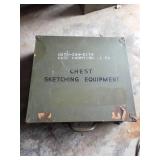 Military Sketching Equipment Chest & Contents #1
