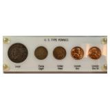 U.S. Type Pennies Set