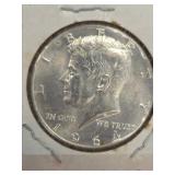 1964-D on Rev. Kennedy Half Dollar