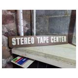 Wooden Stereo Tape Center Sign