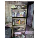 Vintage Sony Branded Metal Storage Cabinet
