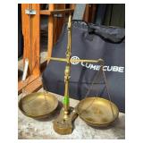 Brass Balance Scale with Owl Ornamentation