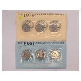 1979 and 1980 Dollar Souvenir Sets