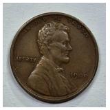 1909 Lincoln Wheat Penny V.D.B. in VF/EF Condition