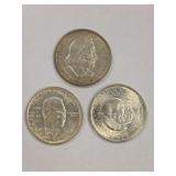 Three U.S. Commemorative Half Dollars